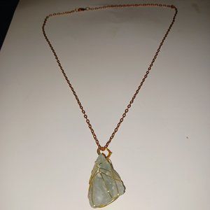 Copper necklace with Calcite pendant